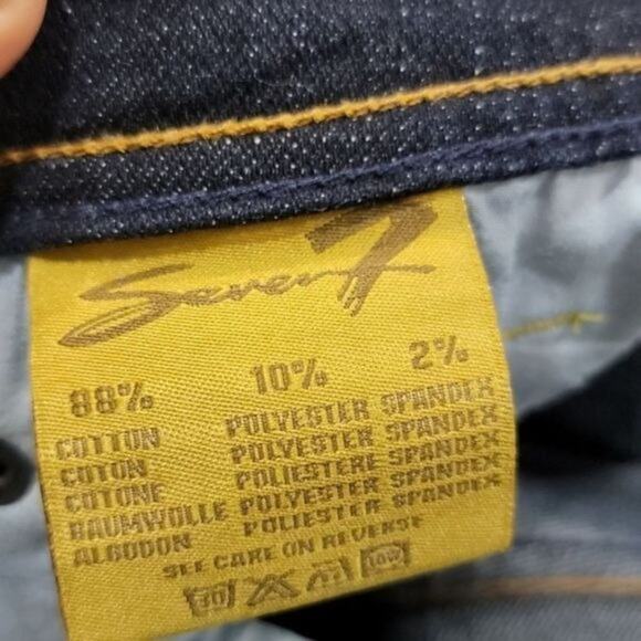 Seven7 Women's Classic Flare Jeans Dark size 31 Dark Blue New - Picture 4 of 6